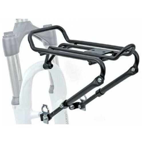 фото Багажник 8-15200220 алюминиевый передний acr-30-alu регулируемый крепление к тормозам v-брейк алюминиевый черный author