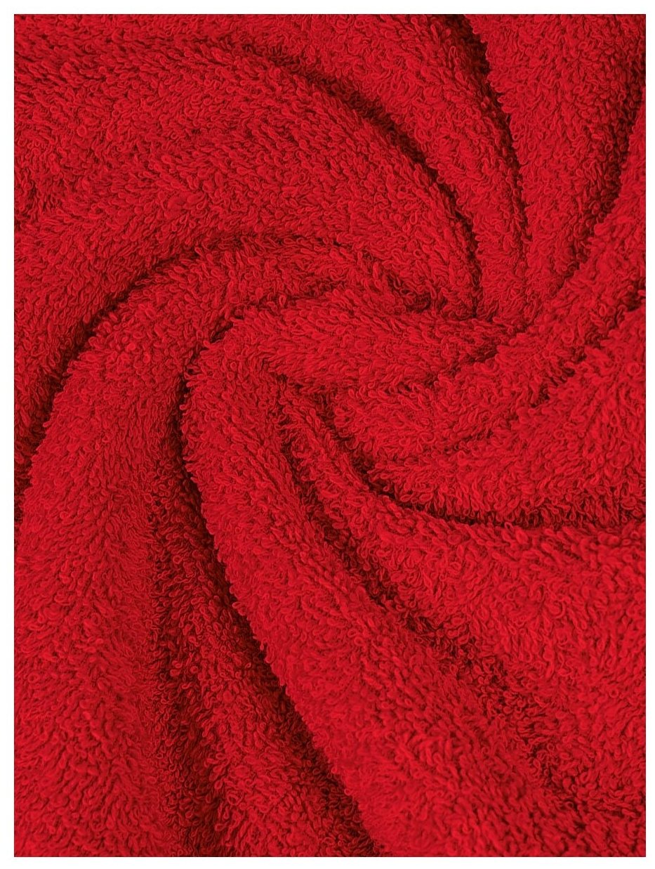 Полотенце 100x180 красный - фотография № 3