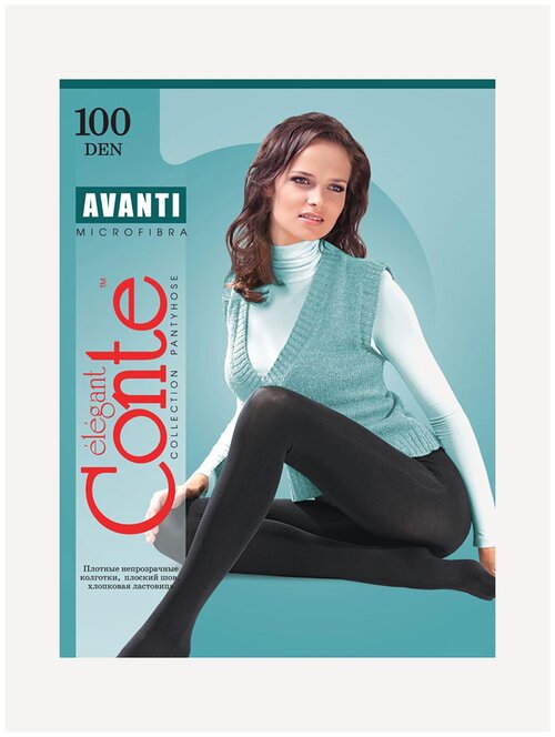 Колготки  Conte elegant Avanti, 100 den, размер 6, черный