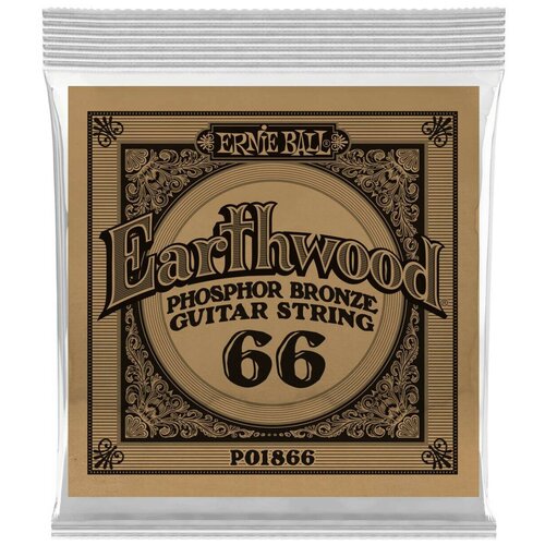 ernie ball 1830 одиночная струна для акустической гитары earthwood phosphor bronze ERNIE BALL 1866 - одиночная струна для акустической гитары Earthwood Phosphor Bronze