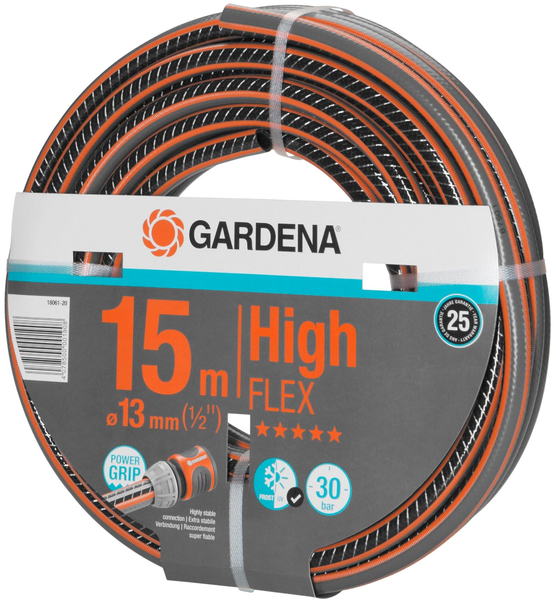 Шланг поливочный Gardena HighFLEX 1/2" (13мм) 15м (18061-20.000.00) - фотография № 2