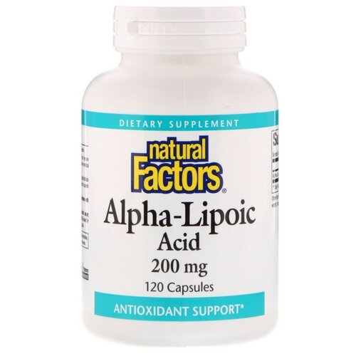 Капсулы Natural Factors Alpha-Lipoic Acid, 90 г, 200 мг, 120 шт.