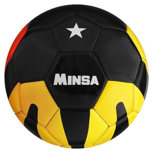 MINSA Мяч футбольный MINSA, размер 5, PU, вес 368 г, 32 панели, 3 слоя, машинная сшивка