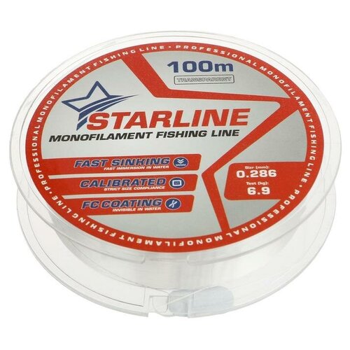 Iam company Монофильная леска STARLINE 100 м (transparent) d=0,286 мм