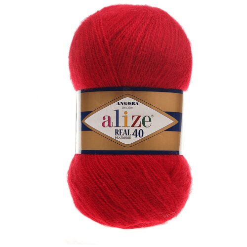 Пряжа Alize Angora Real 40, 40 % шерсть, 60 % акрил, 100 г, 430 м, 1 шт., 056 430 м пряжа angora real 40 60% акрил 40% шерсть 480м 100гр 553 бежев мел 1 шт