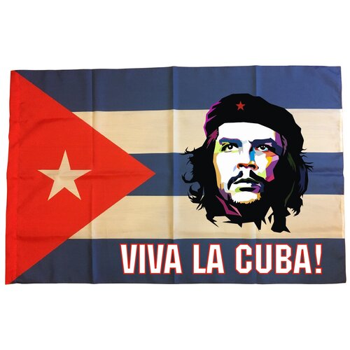 Флаг Кубы с Че Геварой 90х135 см большой флаг флаг кубы че гевара 145 90 см