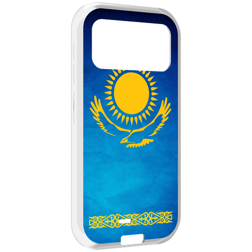 чехол mypads герб хакасия абакан для oukitel f150 h2022 задняя панель накладка бампер Чехол MyPads герб и флаг казахстана для Oukitel F150 H2022 задняя-панель-накладка-бампер