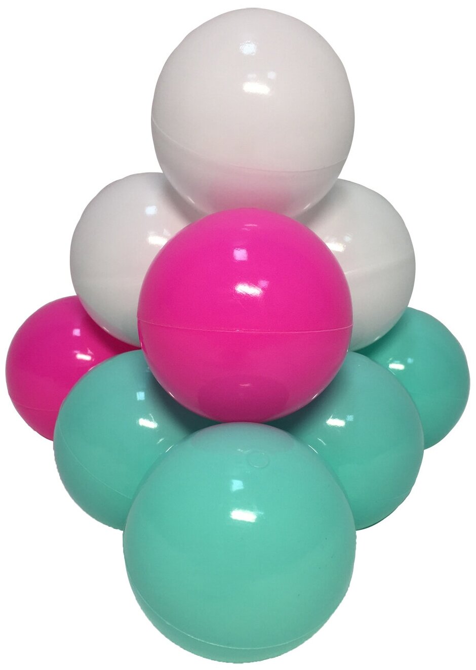 Комплект шариков Hotenok Детский праздник 150 шт: мятный, белый, розовый для сухого бассейна, sbh157-150 - фотография № 1