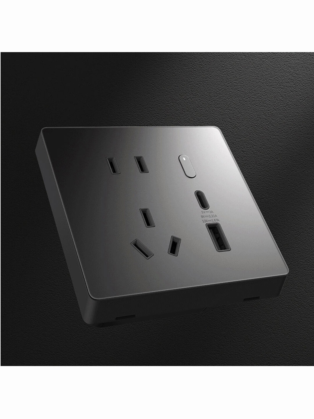 Умная розетка Xiaomi Smart Wall Socket Pro Space Gray (XMZNC01LM)