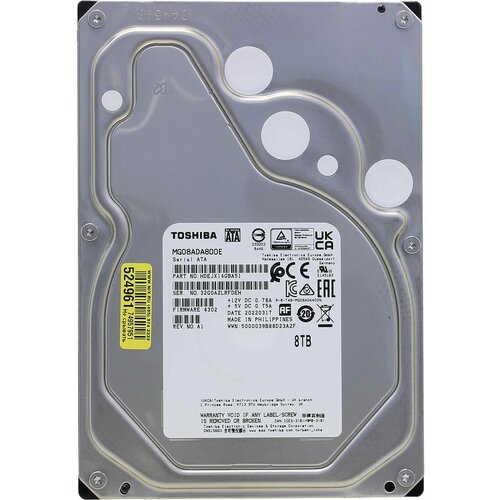 35 жесткий диск Toshiba MG08ADA800E 8ТБ 7200Обмин 256МБ 1984600₽