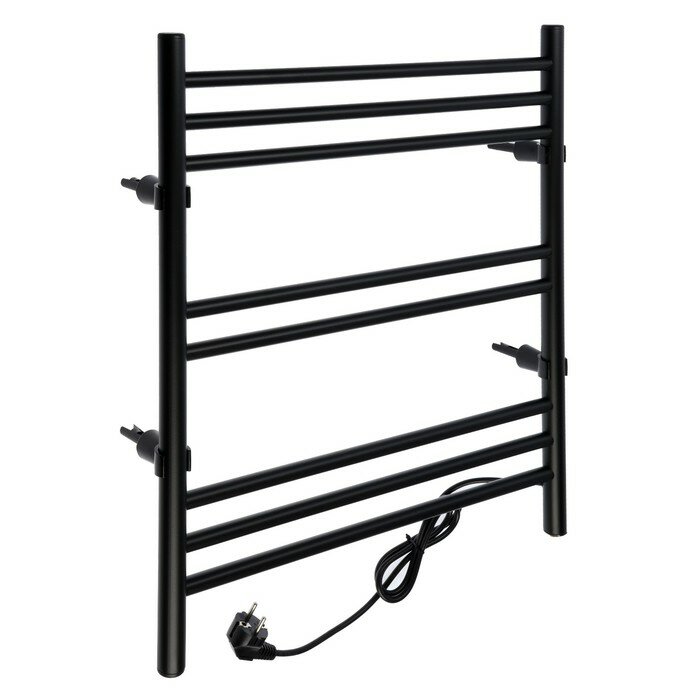 фото Полотенцесушитель электрический ZEIN PE-08 "Богема", 500х600 мм, 8 перекладин, черный