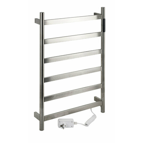 Полотенцесушитель KRAFTTE 44044 хром матовый электрический 480 х 730 х 90 мм на 6 перекладин