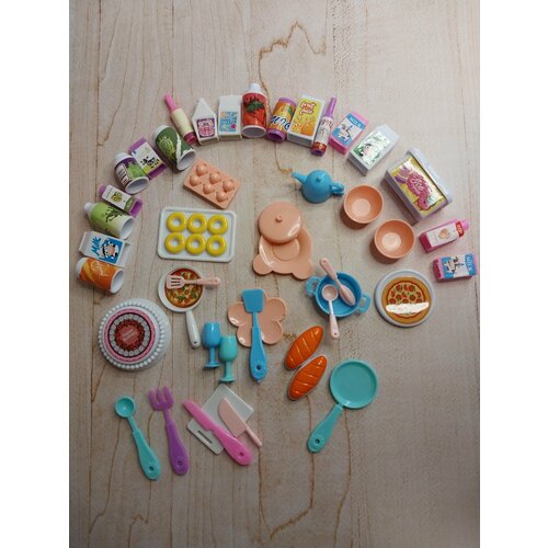 Посудка продукты для куклы Барби 511060 набор с едой для куклы мелл kawaii mell