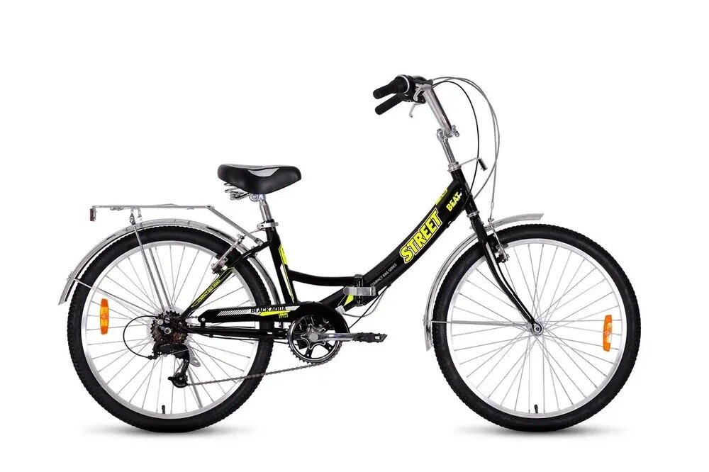 Велосипед BA Street Beat 1421 24"; 6s (РФ) (16", черный-лимонный)