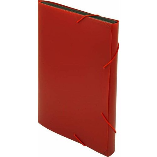 Портфель Бюрократ -BPR6RED 6 отдел. A4 пластик 0.7мм красный папка конверт бюрократ bpr6red на резинке 6 отделений a4 красный