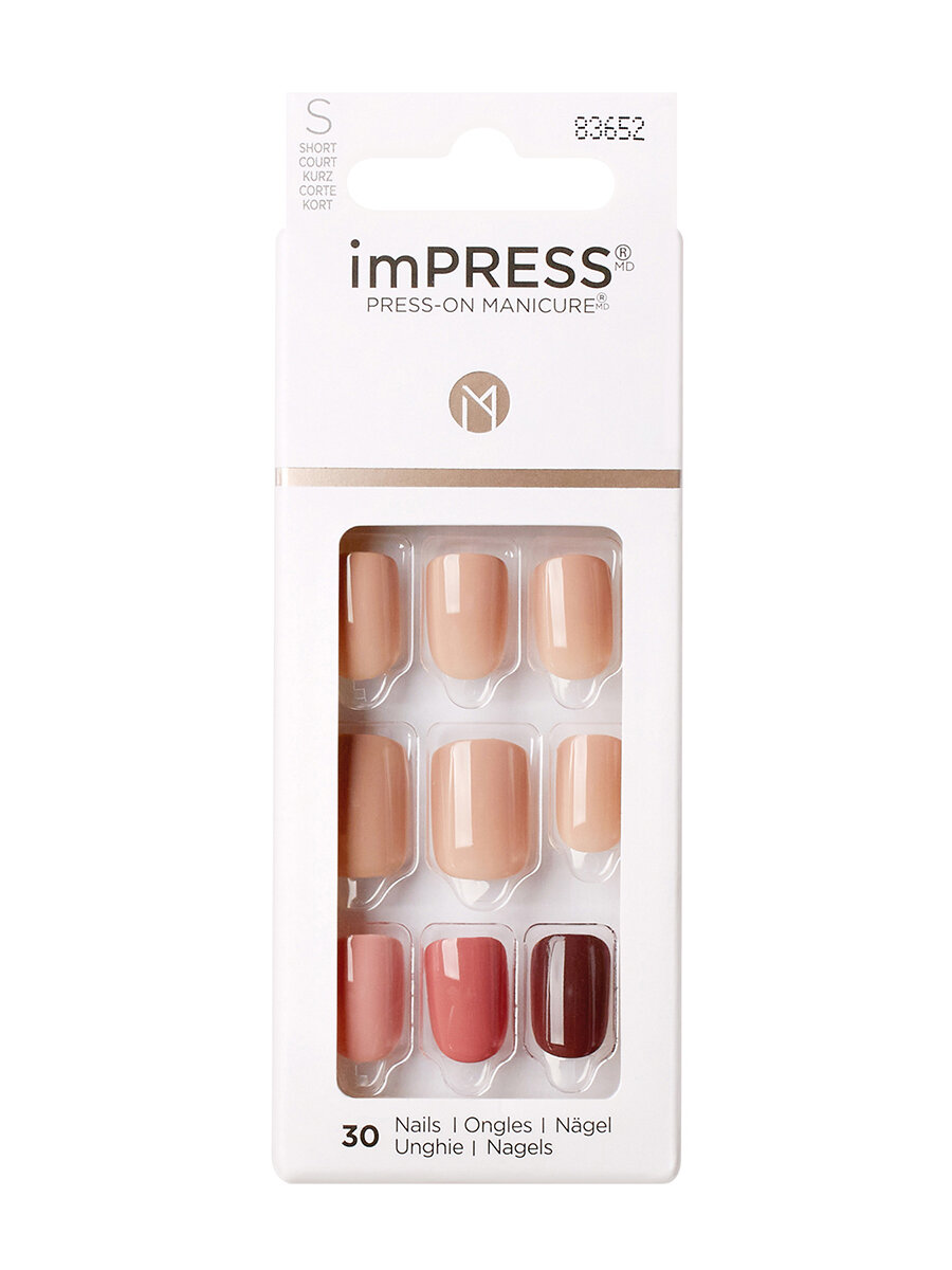 Kiss Твердый лак Импресс Маникюр Акцент "Оттенки заката", длина короткая Impress Manicure Color KIM001C