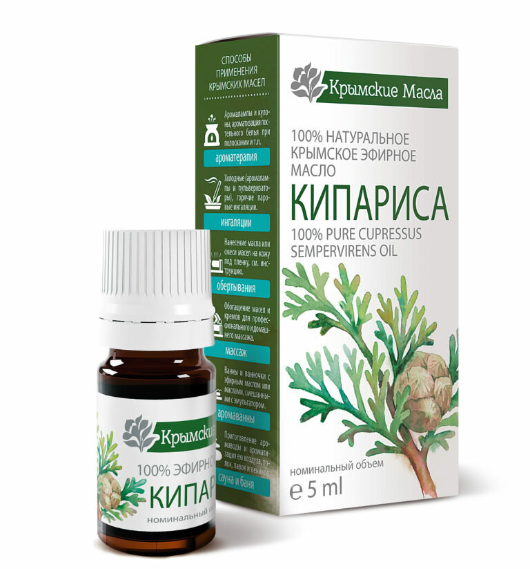 КМ-5эм-кипарис Эфирное масло Крымские масла Кипарис, 5 мл Кап. дозатор