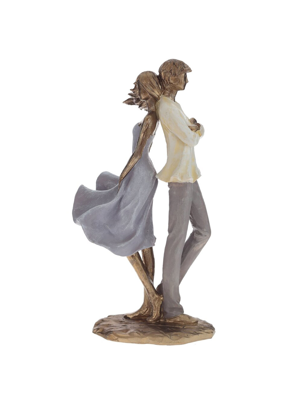 фото Фигурка декоративная Remecoclub Влюбленная пара из полимера, 25,5x14x9 см