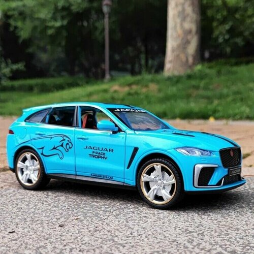 Машинка металлическая JAGUAR F-PACE TROPHY, масштаб 1:24, длина 20 см, свет и звук, открываются двери, капот и багажник металлическая машинка ягуар jaguar f pace trophy масштаб 1 24 длина 20 см