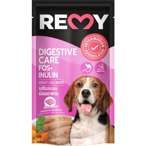REMY 110 гр пауч для собак курица с морковью и тыквой в желе для улучшения пищеварения 1х12
