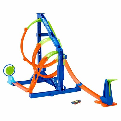 трек hot wheels track builder unlimited corkscrew twist kit hdx79 Набор игровой Hot Wheels Набор для закручивания HMX41