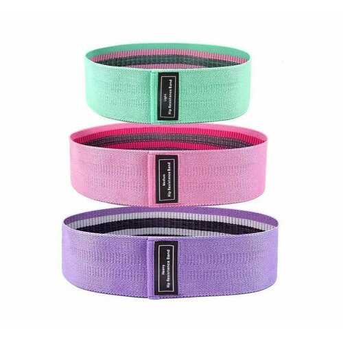 Тканевые резинки для фитнеса 3 штуки разноцветные 790₽
