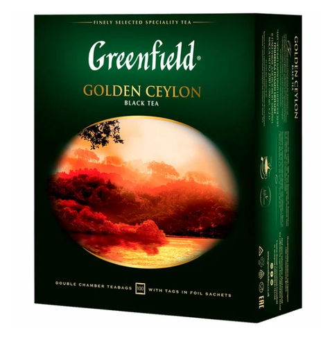 Чай черный Greenfield Golden Ceylon в пакетиках, 100 шт. — купить в ...