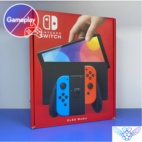 игровая приставка nintendo switch oled neon red blue Игровая приставка Nintendo Switch OLED Neon Blue / Neon Red 256GB (Picofly)