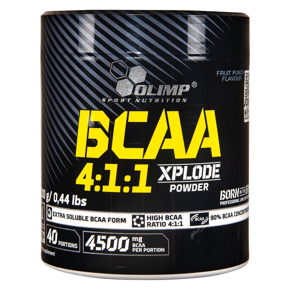 BCAA 4:1:1 Xplode Powder, 200 г, Fruit Punch / Фруктовый Пунш