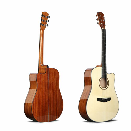 Акустическая гитара из ели и сапеле DEVISER L-820A NAT Дредноут с вырезом цвет натуральный поверхность глянцевая