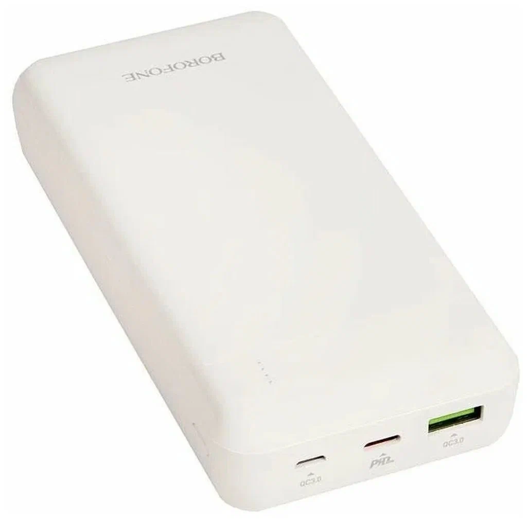 Внешний АКБ BOROFONE BJ19A Incredible 20000mAh, 1хUSB QC3.0, PD20W, 3А, Li-Pol (белый)