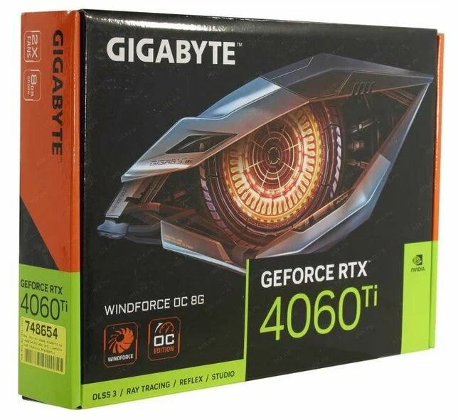 Видеокарта Gigabyte GeForce RTX 4060 Ti Windforce OC 8gb (GV-N406TWF2OC-8GD)