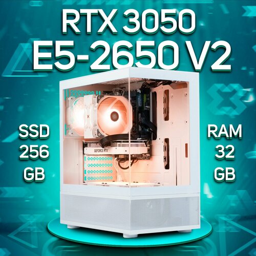 Компьютер Intel Xeon E5-2650 / NVIDIA GeForce RTX 3050 (8 Гб), RAM 32GB, SSD 256GB компьютер intel core i5 11400f nvidia geforce rtx 2060 super 8 гб ram 32gb ssd 256gb