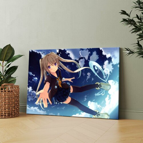 Картина на холсте (Красивые девушки Маширо Арисака) 40x60 см. Интерьерная, на стену.