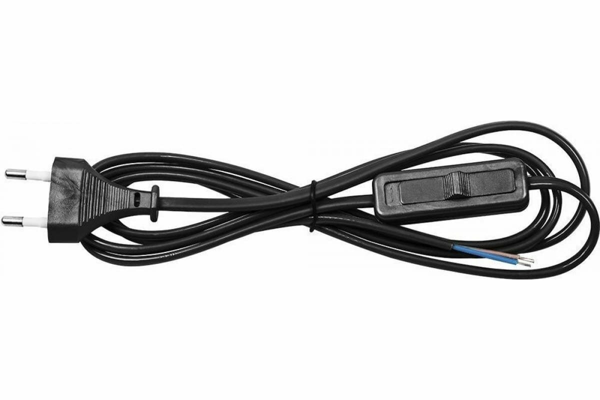 Feron Сетевой шнур с выключателем, 230V 1.9м черый, KF-HK-1