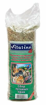 Vitaline Лакомство сено для грызунов и птиц сбор луговых трав разнотравье, 400 гр