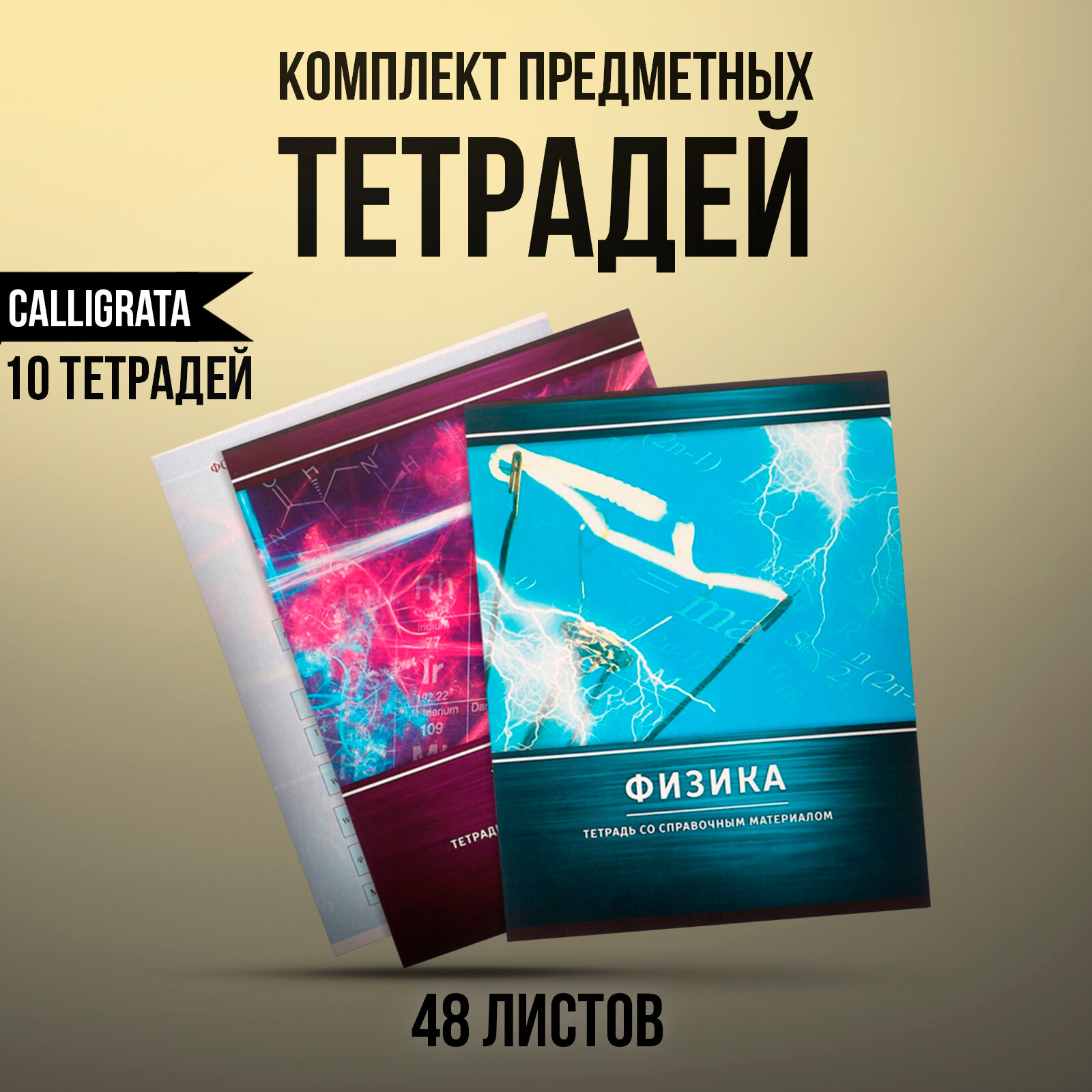 Компл предм тетр 48л 10 предм Металл со справ мат 3941446