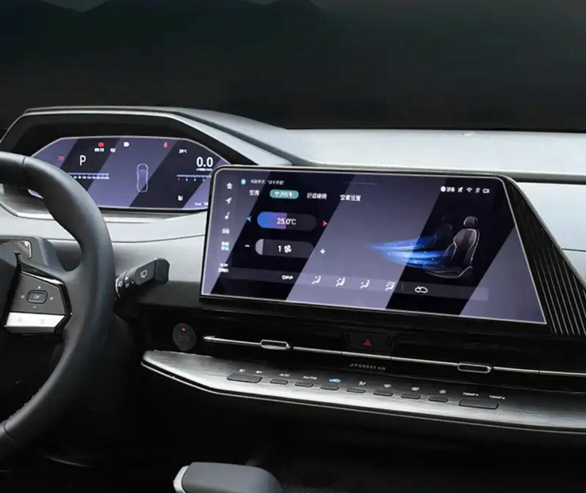 Комплект защитных стекол для дисплея магнитолы Changan CS 55 Plus 12,3 / Чанган ЦС 55 Плюс 2023-2024 г. в