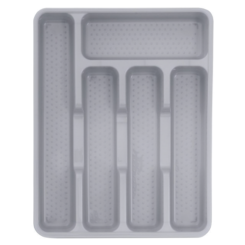 Лоток для столовых приборов HOBBY LIFE 265х34х45см 5 секций пластик серый 797₽