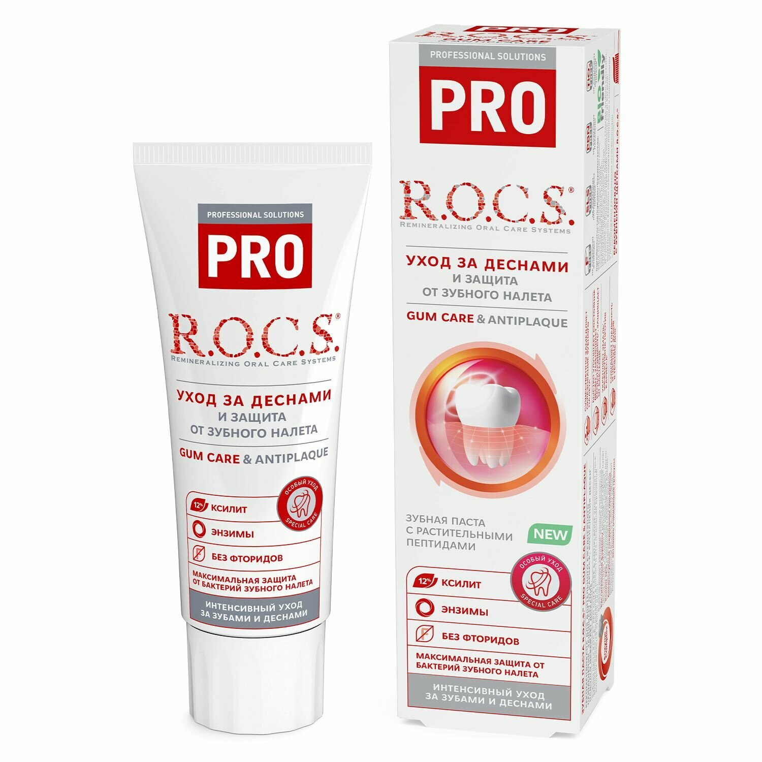 ROCS pro зубная паста gum care antiplaque Уход за деснами и защита от зубного налета 74 г