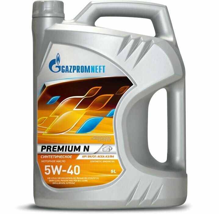 Масло моторное Gazpromneft Premium N 5W-40 канистра 5л