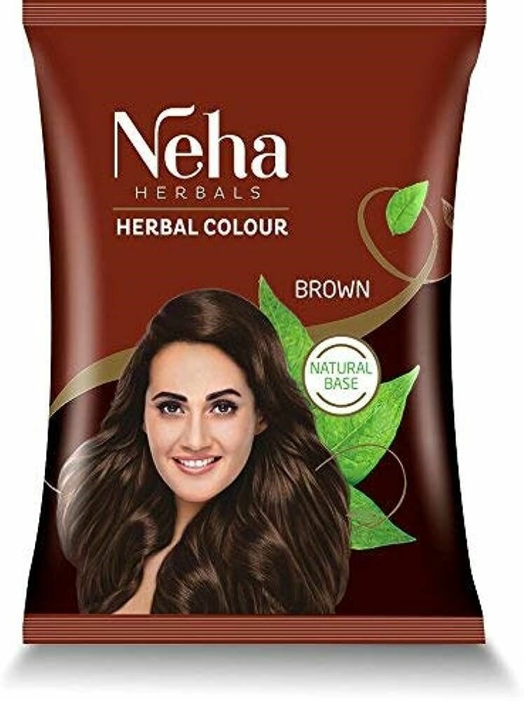 Нашатырный Спирт Neha Herbals Colour Brown / Краска для волос на основе хны без аммиака Коричневая , 60 гр. (3 упаковки по 20 гр)