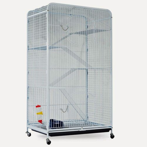 Изображение товара Клетка C4-1W для мелких животных, белая, 790*525*1400мм, Triol