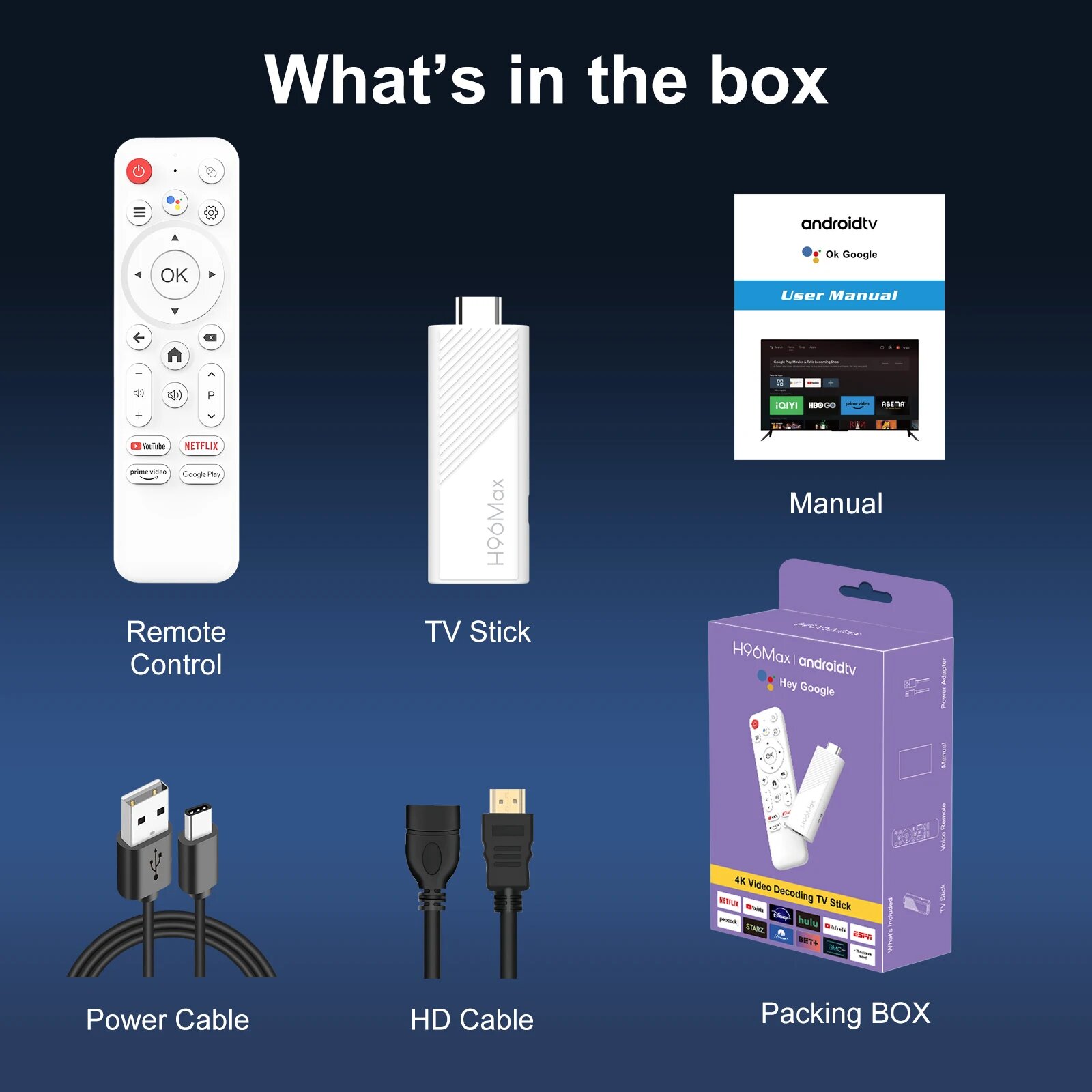 HaaaYot H96 MAX H313 Mini TV Stick Android 14 Smart TV Box Android 14 2 ГБ 16 ГБ Wifi6 BT 4K HD Google Voice Media Player, 2G 16G