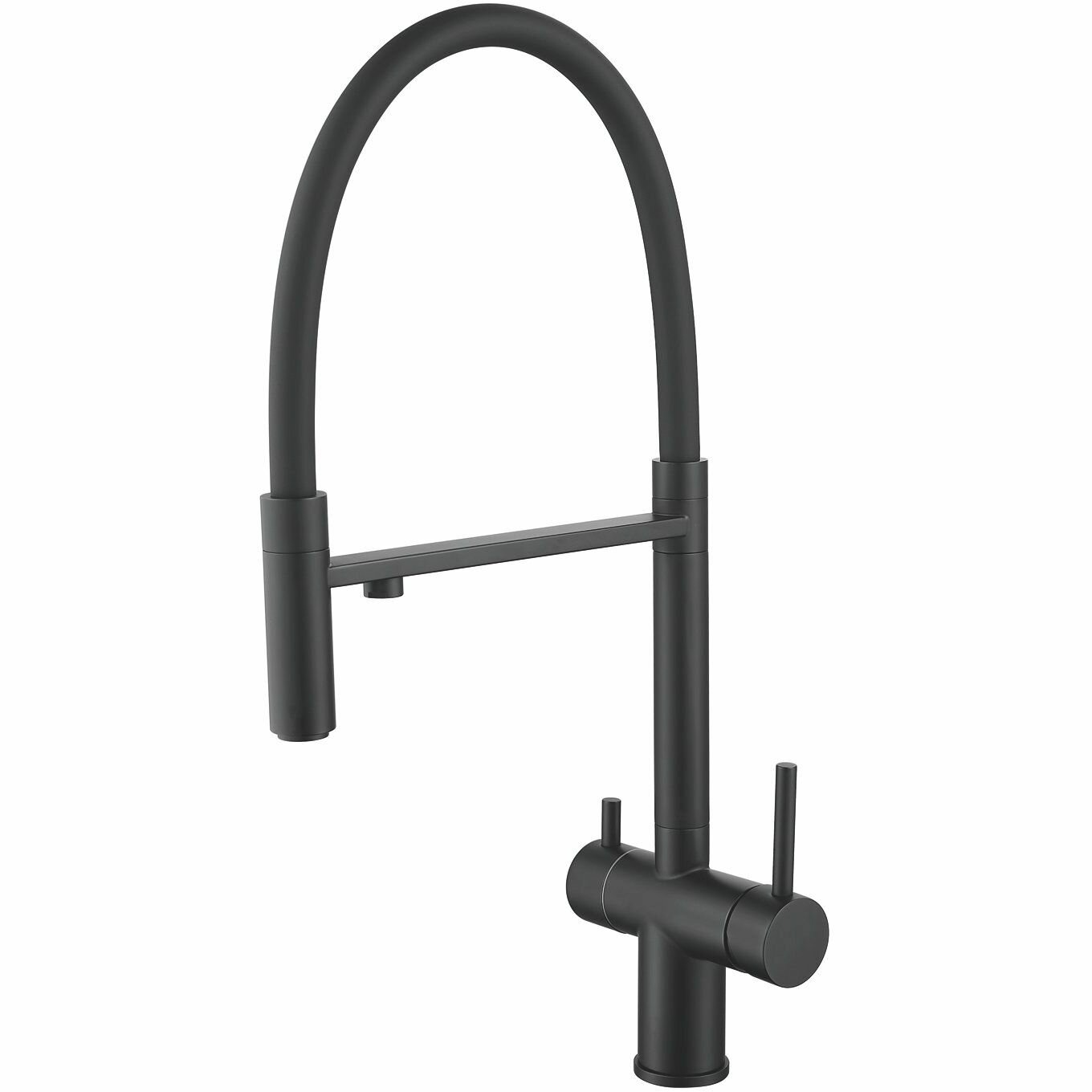 Смеситель для кухни с подключением фильтра Shevanik (Шеваник) , черный, S178H