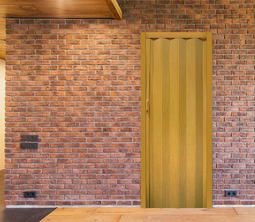 Изображение товара Дверь-гармошка LINE 2030х1345мм, дуб натуральный полуматовый, магнитная защелка и колеса