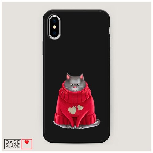 фото Чехол силиконовый матовый iphone xs max (10s max) хлоя в свитере case place