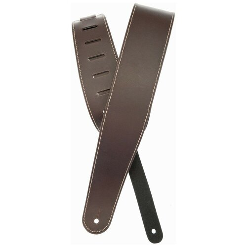 фото Planet waves 25ls01-dx classic leather strap with contrast stitch brown ремень гитарный
