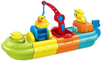 Развивающая игрушка для малышей для ванной Кораблик - конструктор