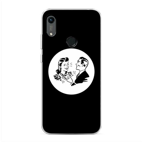 фото Силиконовый чехол "свидание за деньги чб" на huawei y6s / хуавей y6s case place